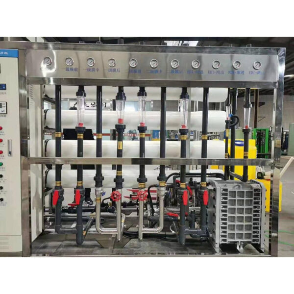 200LPH EDI Salt Sea Water Treatment Desalination Electric Plant Brackish Desalinate Ro System Machine