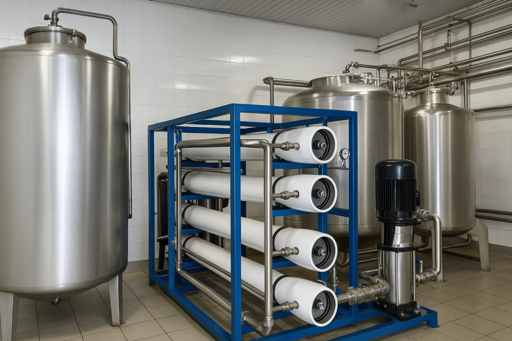 Food Beverage Factories – CIP Cleaning and Production Water Treatment