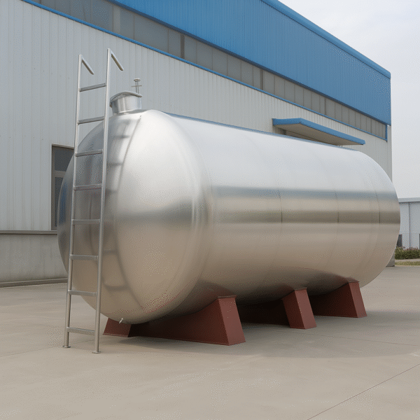 STARK 10T Horizontal Stainless Steel Water Tank Stainless Steel storage tanks With ladder SS304 SS316L Stainless Steel