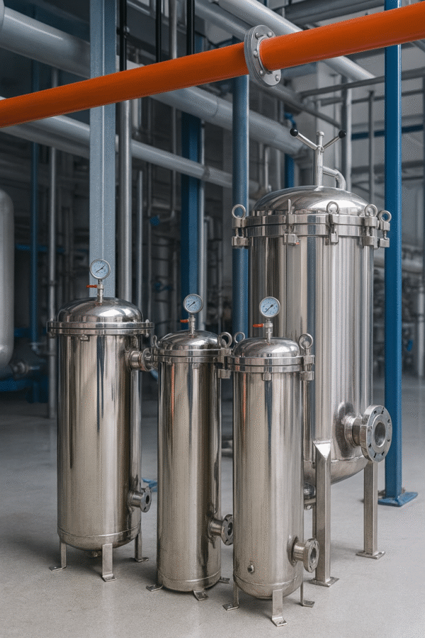 Cartridge Filter Water Casing Flange Type Quick Fitting PP Sediment Water Filter Ss 316 Cartridge Filter Housing With Legs
