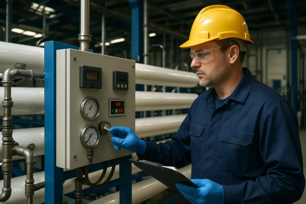 ro-plant-technician-inspecting-gauges