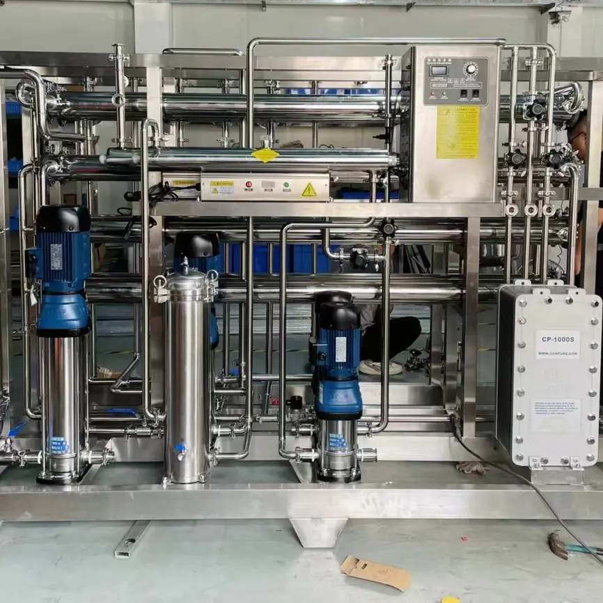 1.5T double-stage RO + EDI purified water system