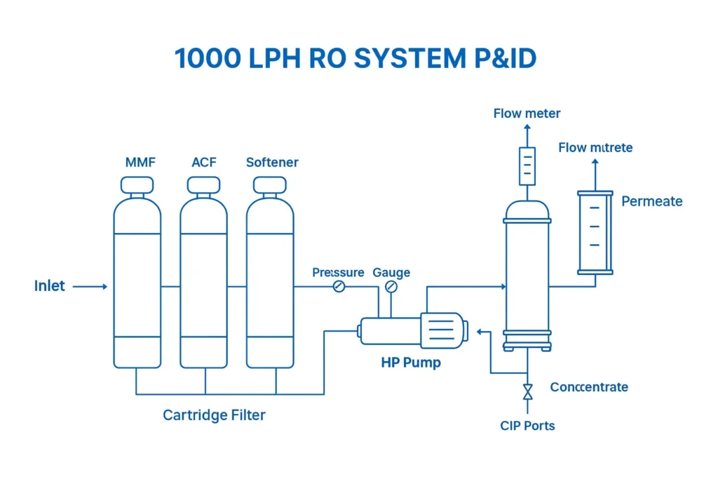 1000 LPH RO System: Specs, Recovery, Sizing & Cost Guide 2 1000 LPH RO system4