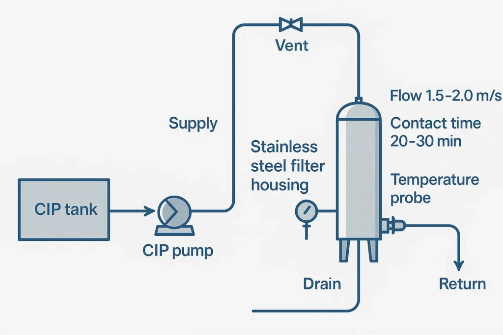 CIP/SIP for Stainless Steel Filter Housings — Procedures, Validation & Troubleshooting 1 CIP SIP stainless steel filter housing2