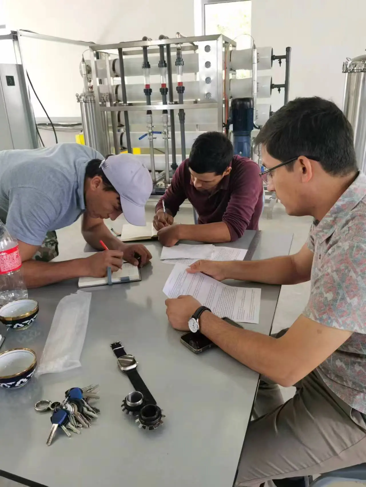 Piping tie-ins from skid to plant utilities and headers