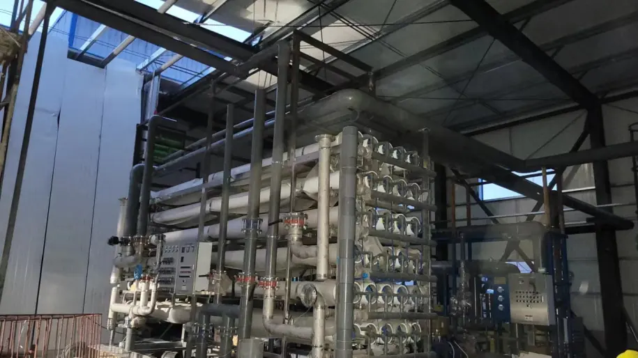 Singapore mine-water reuse — pretreatment line and manifolds