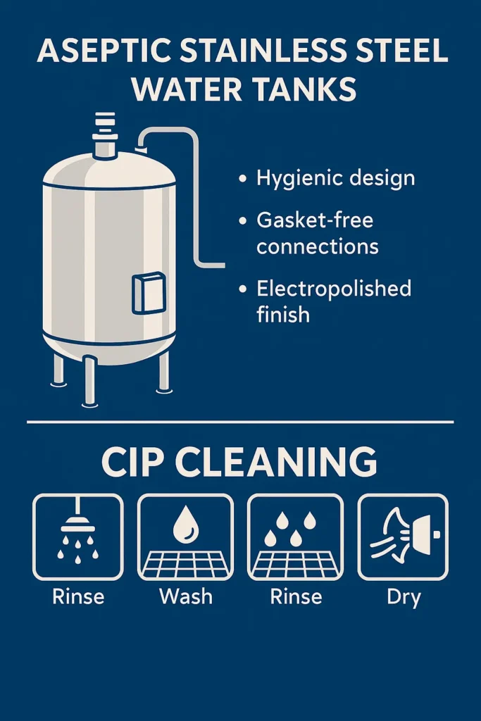 aseptic stainless steel water tank5