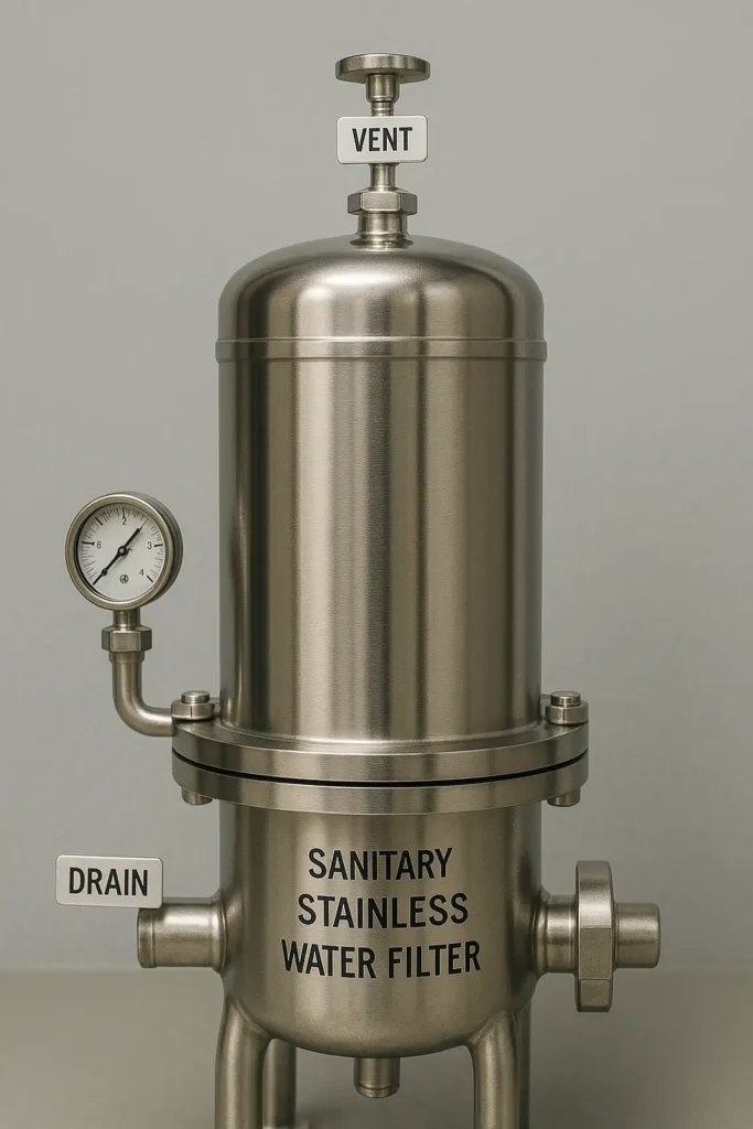 Sanitary Stainless Steel Water Filter — Design, CIP/SIP & Compliance Guide 1 sanitary stainless steel water filter2