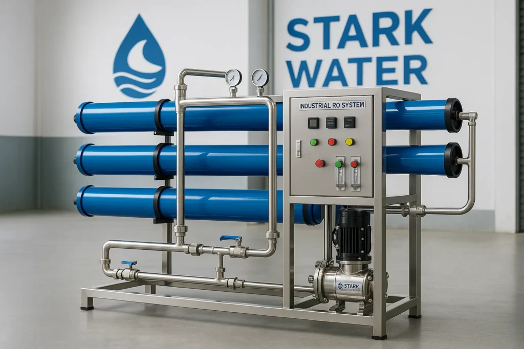 Industrial Reverse Osmosis System Operation Panel and Gauges