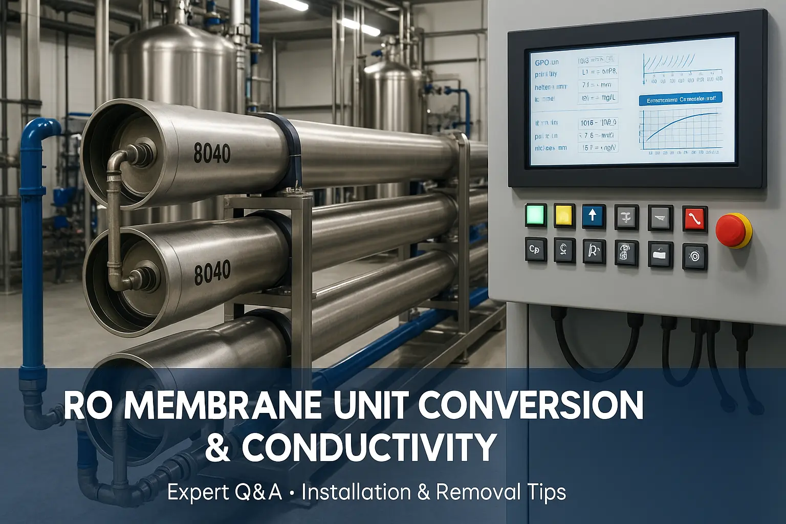 RO membrane unit conversion