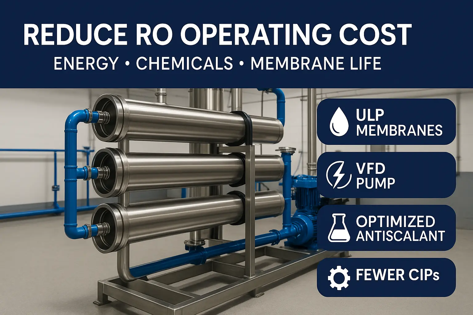 reduce RO operating cost