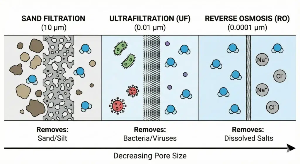 Water Purification Working Principle: A Comprehensive Guide to UF & RO Systems 2 Water purification working principle3