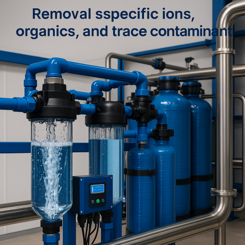 Removal of specific ions, organics, and trace contaminants